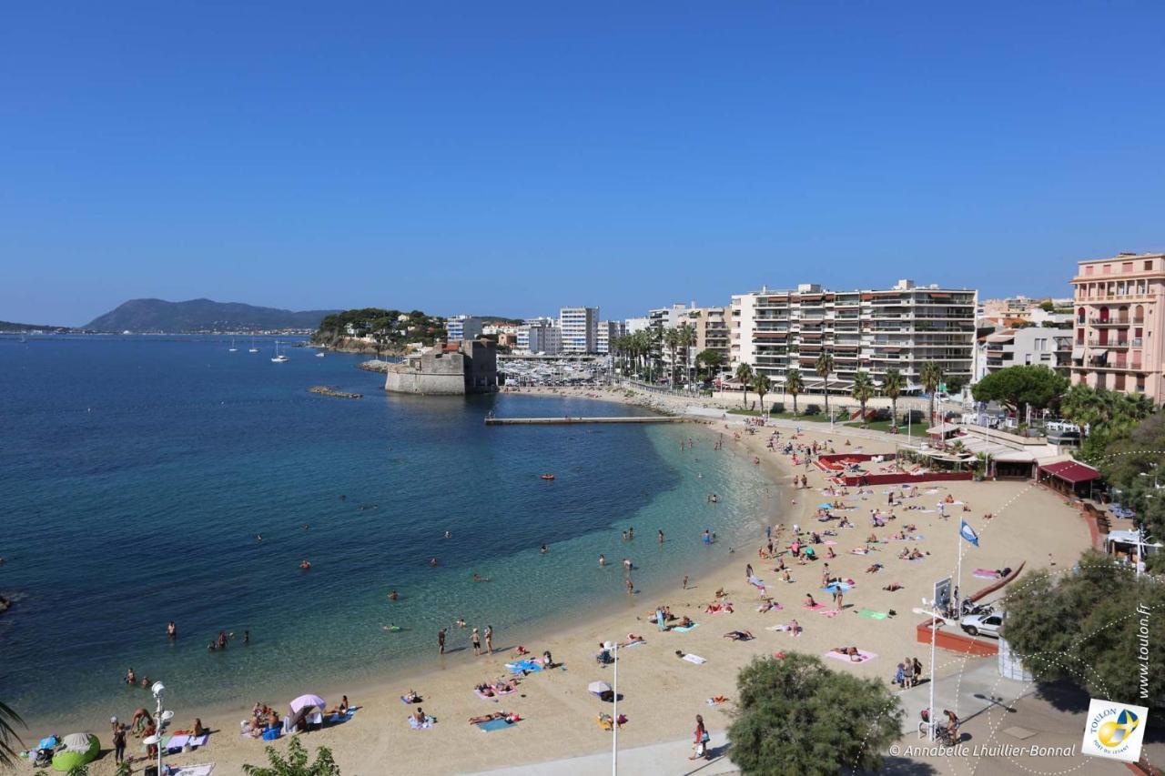 Bel Appartement T3 Mourillon A 5 Min Des Plages - Vue Mer Tolón Exterior foto